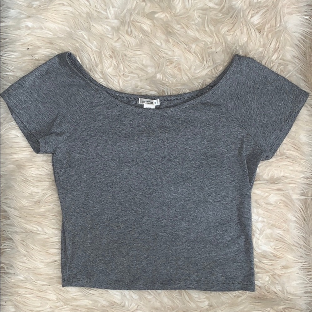 Off the shoulder Grey Top